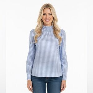 BB Dakota blue high neck top size medium